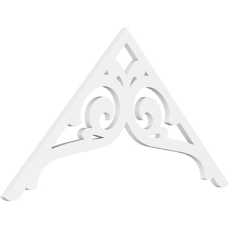 Ekena Millwork Pitch Bordeaux Architectural Grade PVC Gable Pediment, 48"W x 24"H x 1"P (12/12) GPP048X024X100BOR